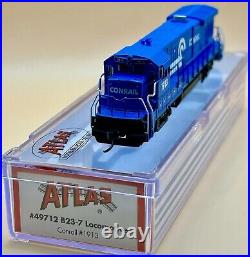 RARE OOS NIB Atlas N 49712 GE B23-7 Conrail # 1913 DCC/ Sound & Lights