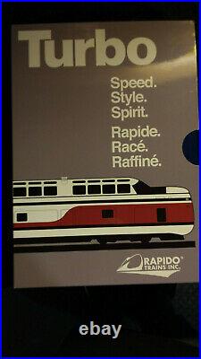 RARE! Rapido N Scale TurboTrain 5pcs set Amtrak DCC withSound and extra couplers
