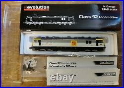 Revolution N Gauge Class 92 DCC Sound locomotive EWS beastie logo triple grey