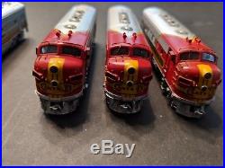 Three Custom N Scale KATO ATSF F7 A+B Units with DCC/Sound MUST SEE