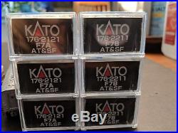 Three Custom N Scale KATO ATSF F7 A+B Units with DCC/Sound MUST SEE