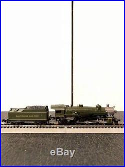 Used N Scale 4-6-2 Model Power Dcc Sound Steam Engine Green Baltimore & Ohio