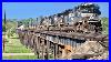 View From Trestle 8 Locomotives Monster Train Caboose At End Of Speeding Coal Train Kenova Wva