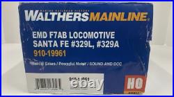 Walthers Mainline HO Scale EMD F7 A&B Santa Fe 329L & 329A DCC & Sound (N)