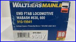 Walthers Mainline HO Scale EMD F7 A&B Wabash 360 & 600 DCC & Sound (N)